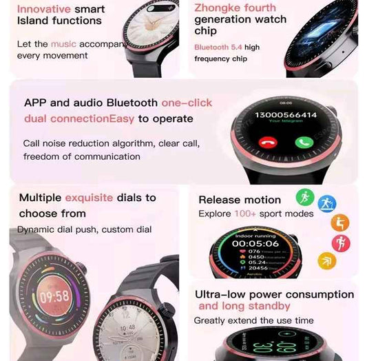 2025 HW10 Pro Smart Watch | 2-in-1 GPS Tracker & Bluetooth Calling Watch for Men Women | Wireless Charging, Waterproof, Full Touch Screen