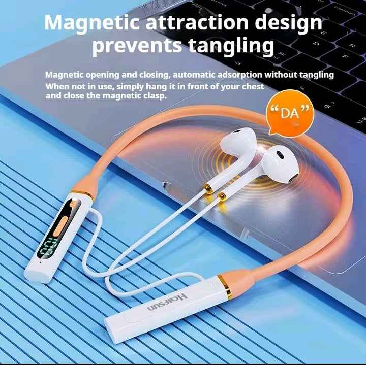 40H Playtime Bluetooth Neckband | Wireless Sport Earbuds with LED Display, Hi-Fi Sound & Noise Reduction | Waterproof for Gym & Work