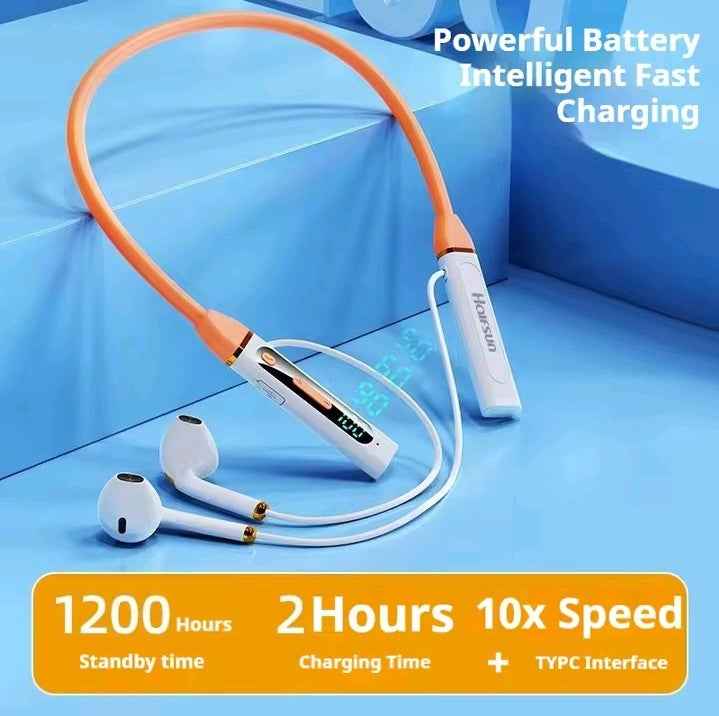40H Playtime Bluetooth Neckband | Wireless Sport Earbuds with LED Display, Hi-Fi Sound & Noise Reduction | Waterproof for Gym & Work